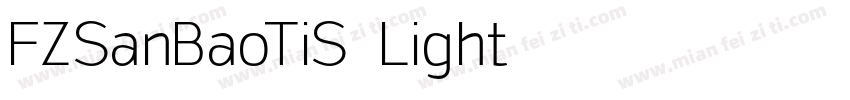 FZSanBaoTiS Light字体转换